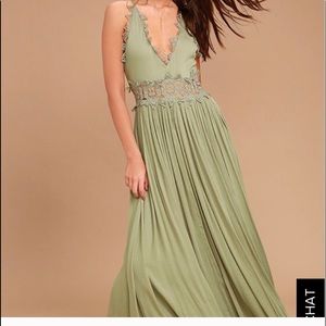 Green maxi dress